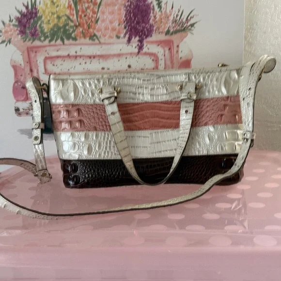 Brahmin Mini Asher in Toasted Macaroon Cassini - Picture 6 of 11